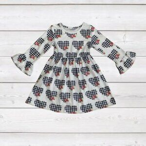 Buffalo Plaid Hearts Dress Girls 5/6
